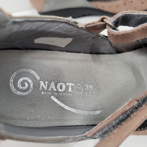 Naot Kirei Pink Tan Suede Leather Ortho Mary Jane Shoes Women Size 8-8.5 Eur 39 - Picture 4 of 6